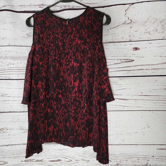 Yigal x Aqua Cold Shoulder Long Sleeve Blouse Medium NWT - Picture 3 of 7